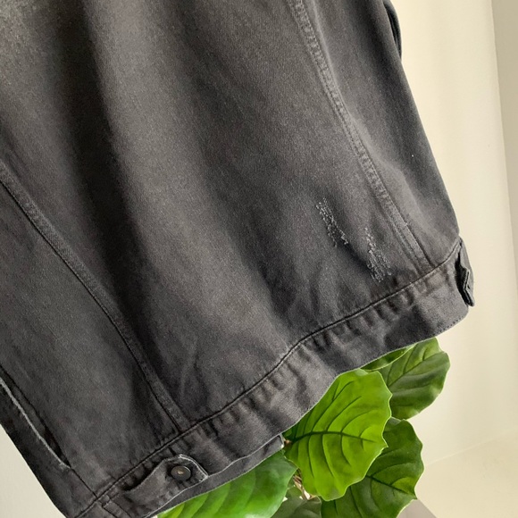 SOLD- ZARA DISTRESSED DEMIM JACKET - Picture 7 of 8